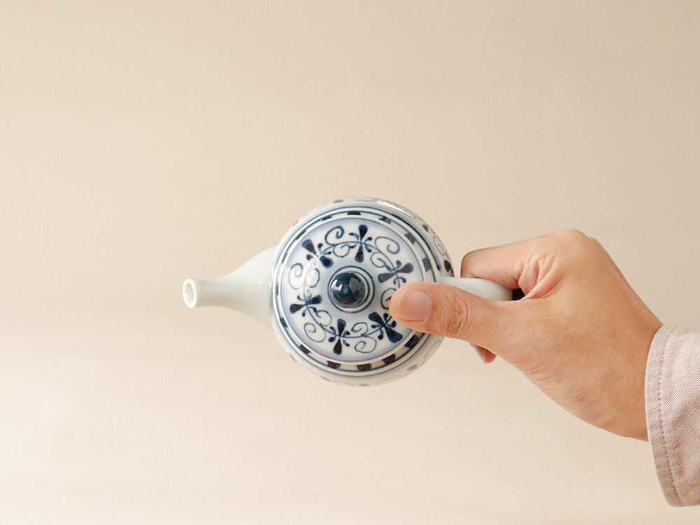 染付連花 ポット 波佐見焼