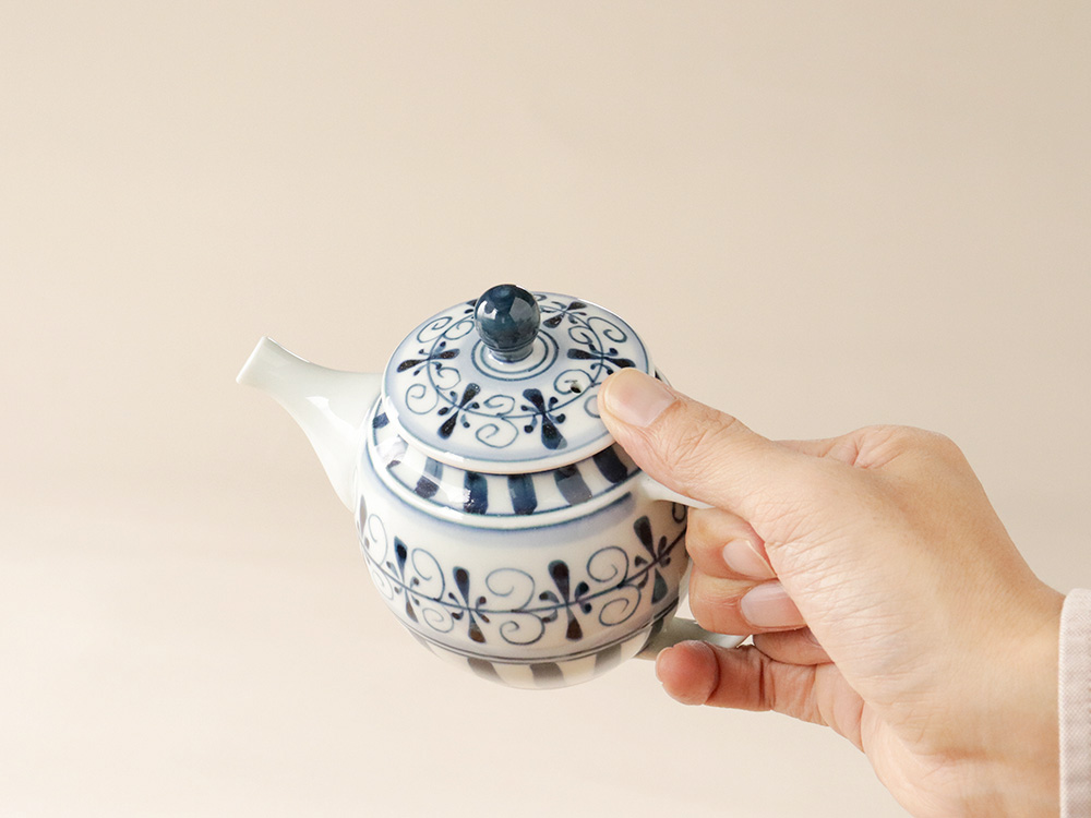 染付連花 ポット 波佐見焼