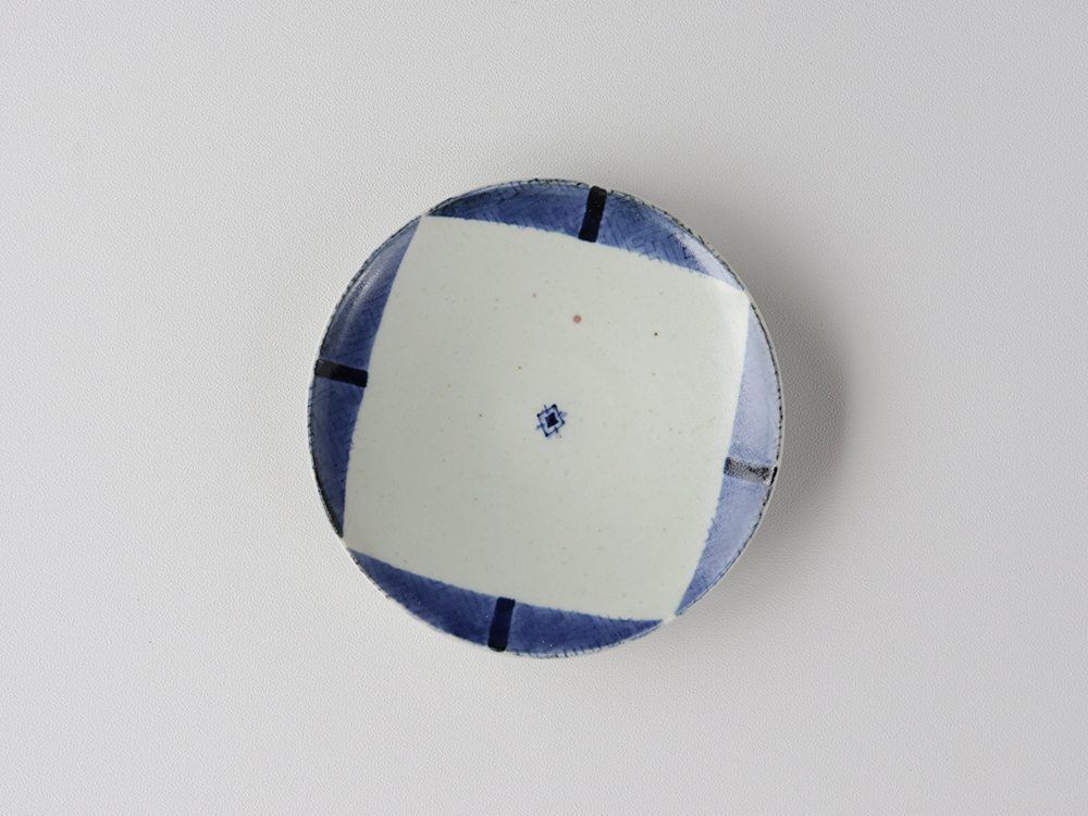 古染 角地紋5寸皿 波佐見焼