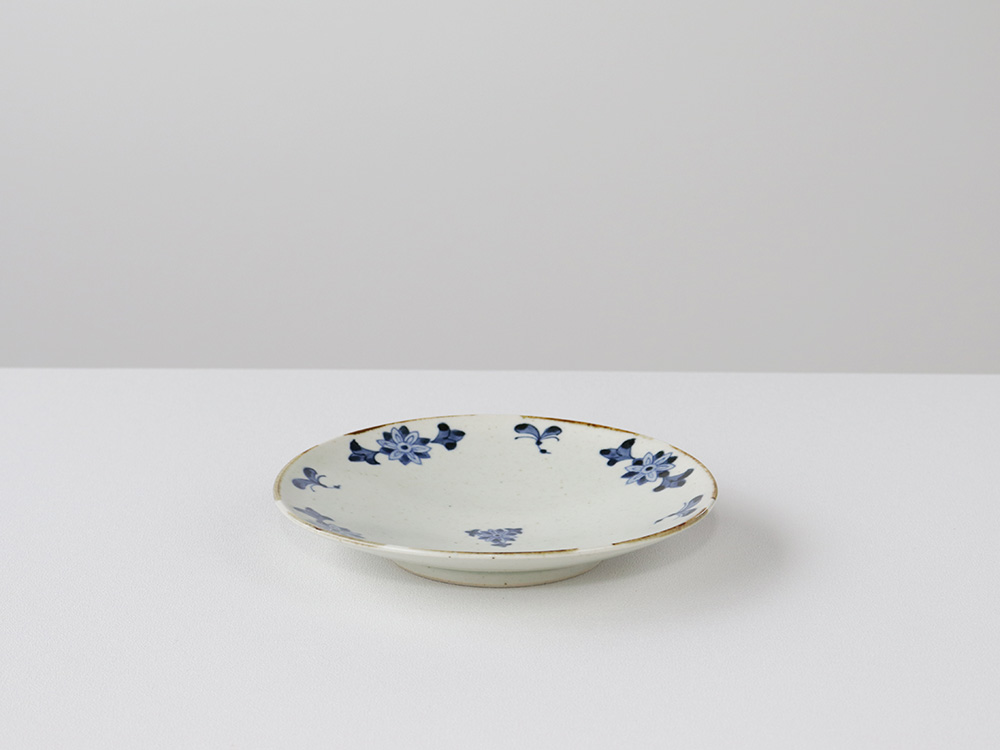 フチサビ 古染花 5寸皿 波佐見焼