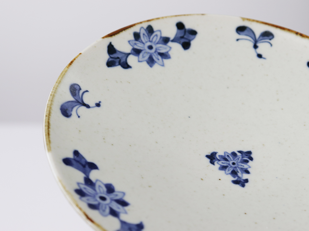 フチサビ 古染花 5寸皿 波佐見焼