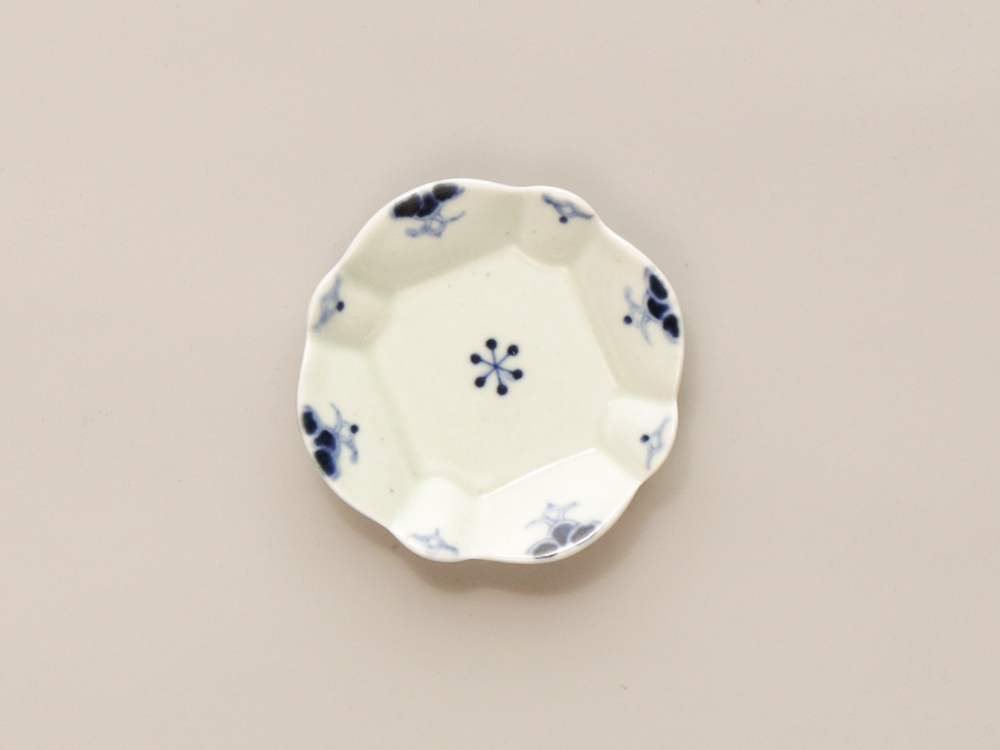 古染 ようらく紋 変型豆皿 波佐見焼