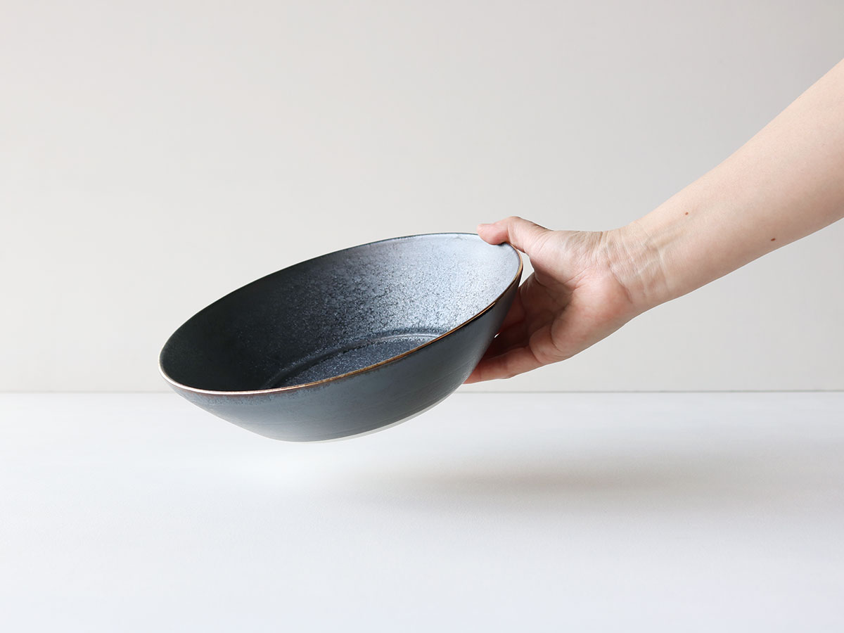 フチ艶金 24cm 深平鉢 有田焼