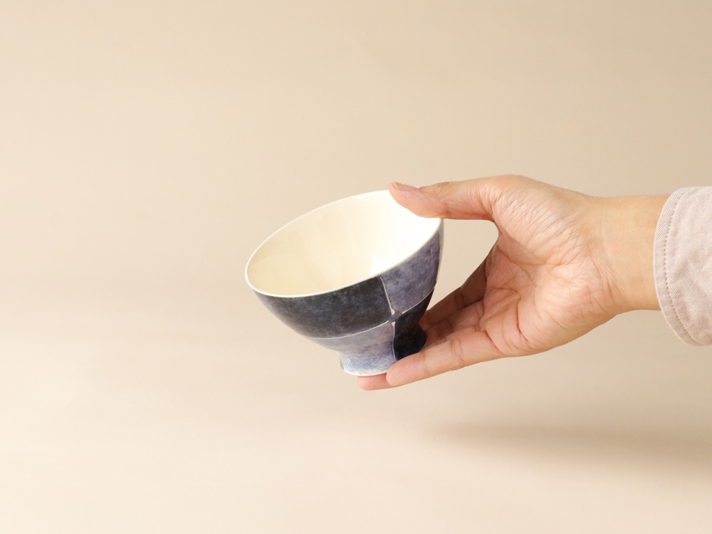 割市松 お茶碗 波佐見焼