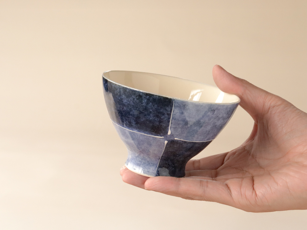 割市松 お茶碗 波佐見焼