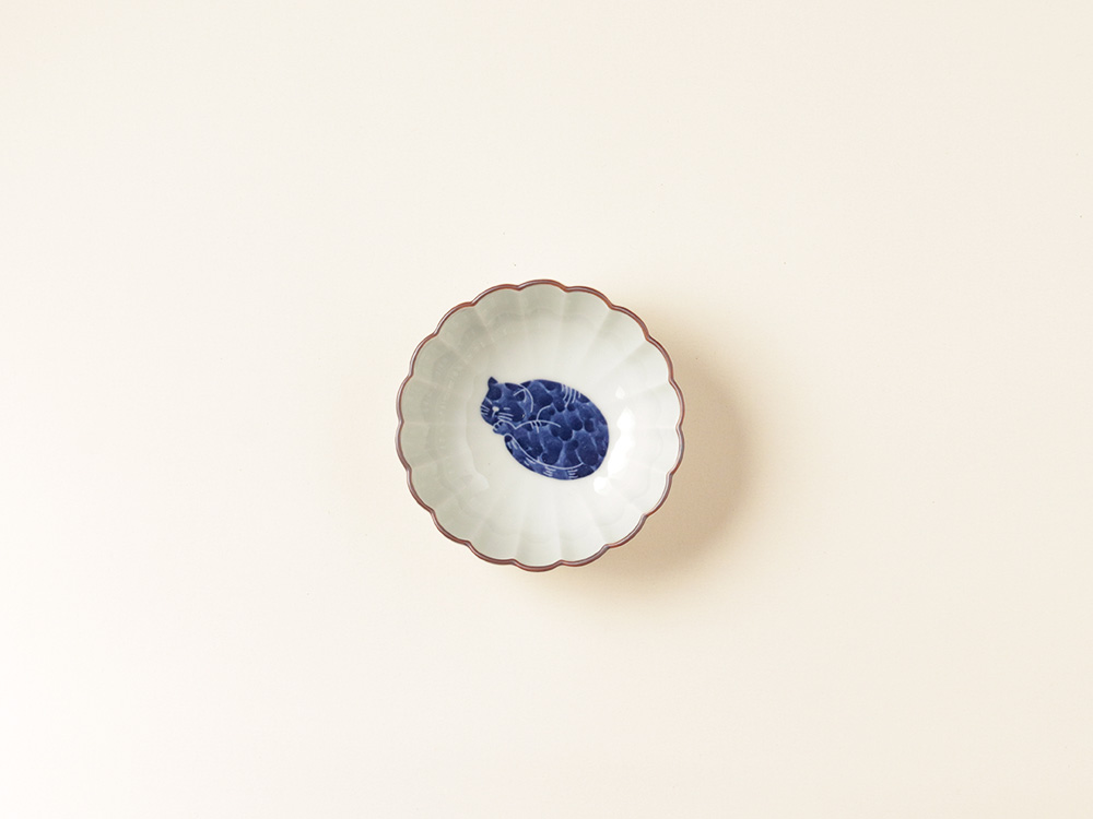 ネコ 菊小鉢 波佐見焼 | ねこ 猫