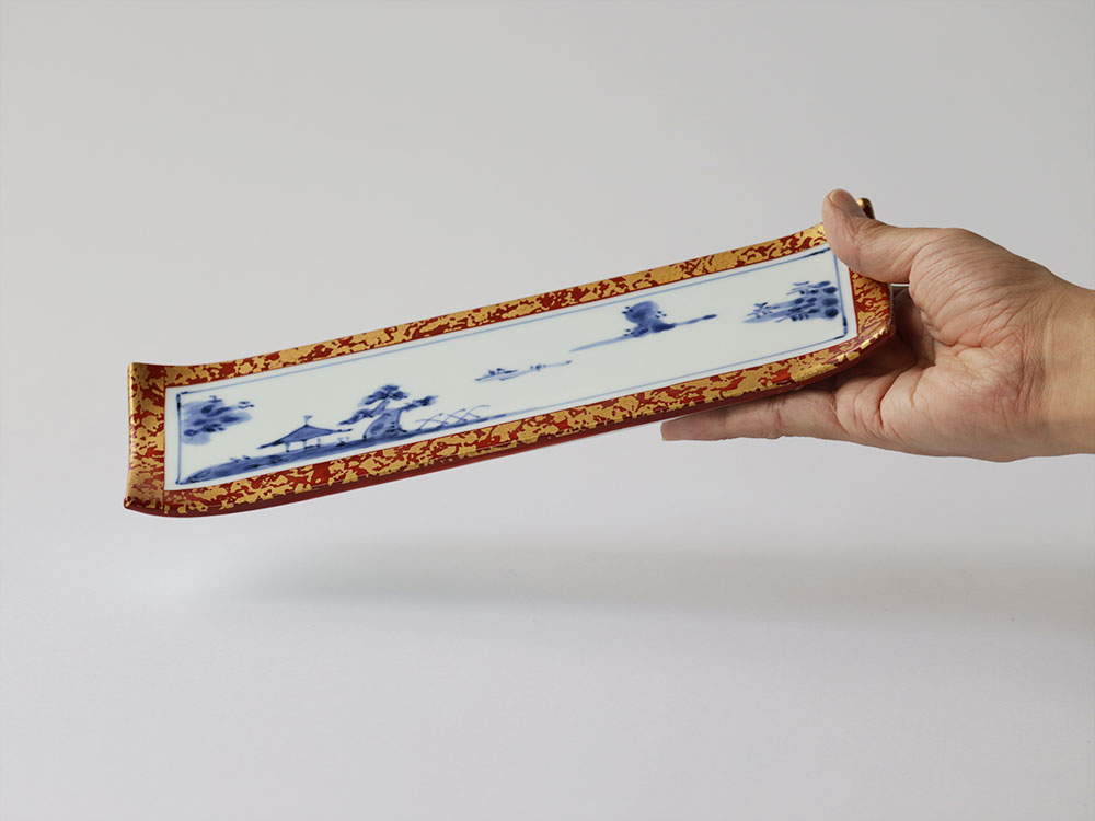 デッドストック 絵巻 長皿 有田焼