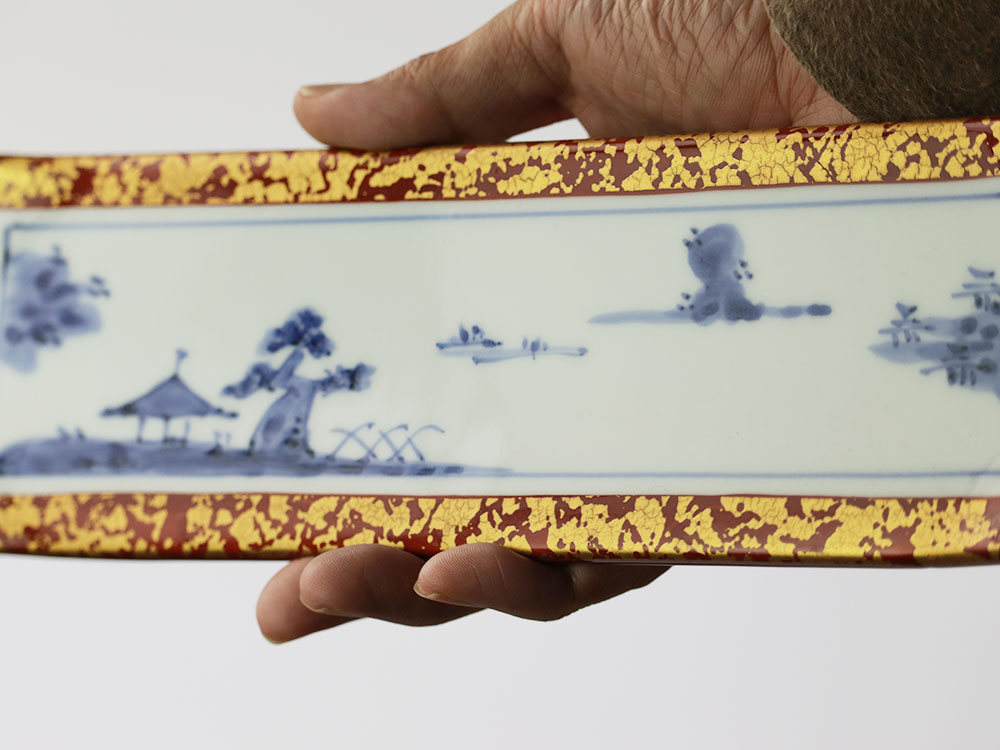 デッドストック 絵巻 長皿 有田焼