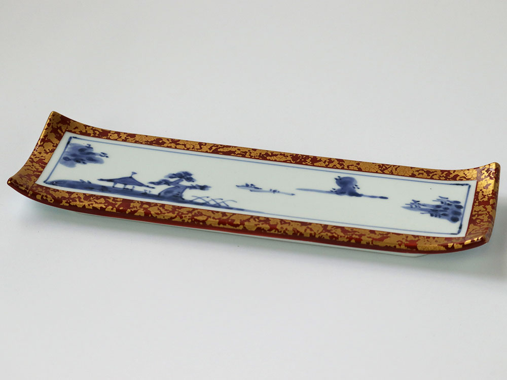 デッドストック 絵巻 長皿 有田焼