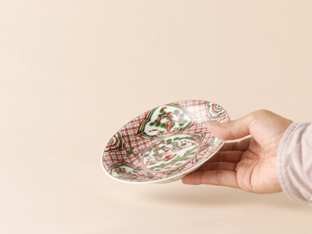 デッドストック 染錦 中皿 有田焼