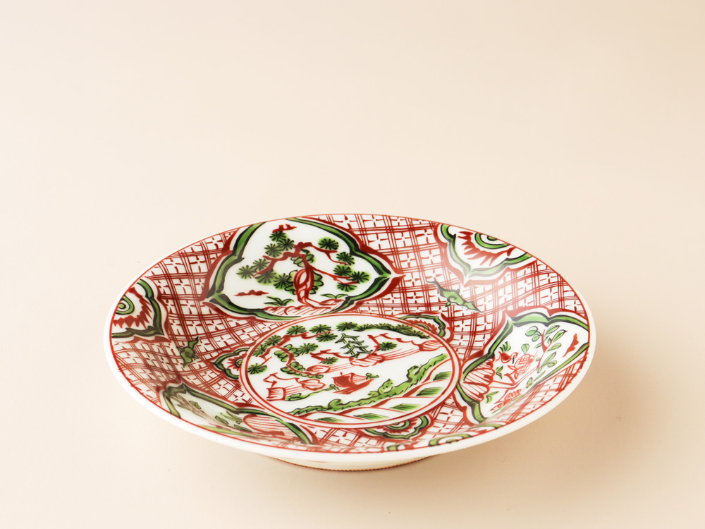 デッドストック 染錦 中皿 有田焼