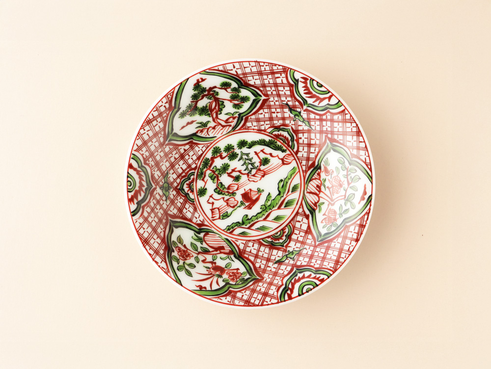 デッドストック 染錦 中皿 有田焼