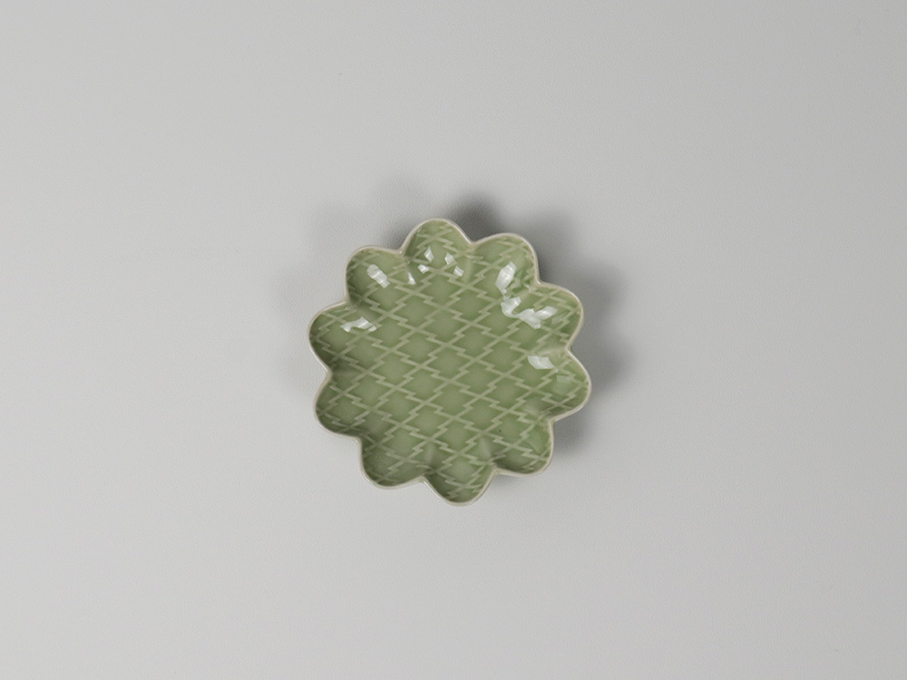 デッドストック 緑釉 小皿 有田焼