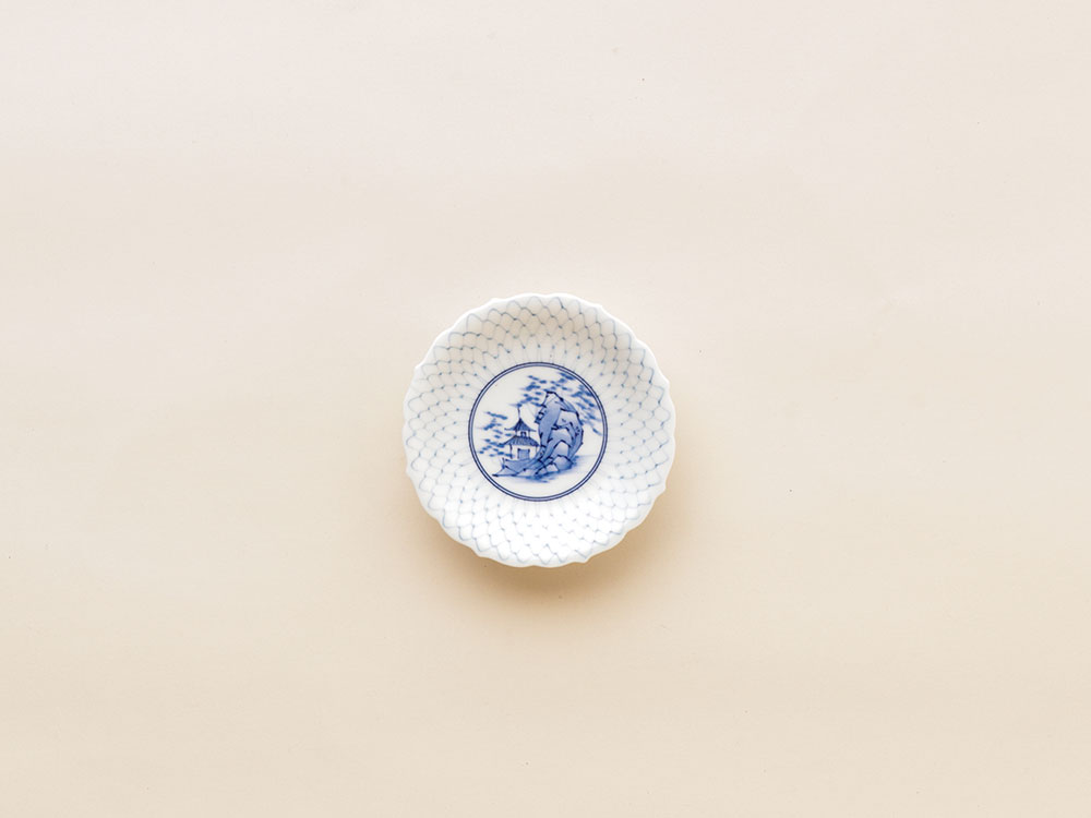 デッドストック 山水絵 小皿 有田焼