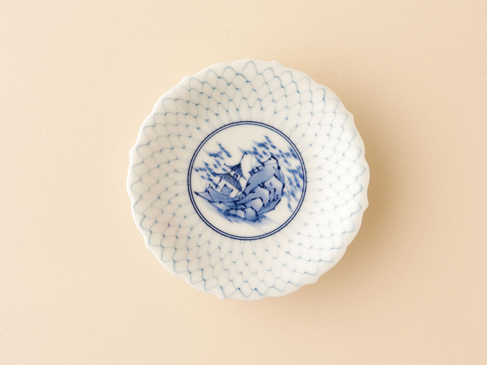 デッドストック 網絵 小皿 有田焼