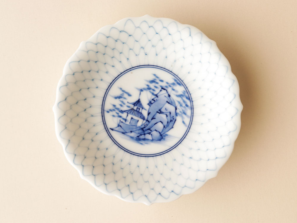 デッドストック 網絵 小皿 有田焼