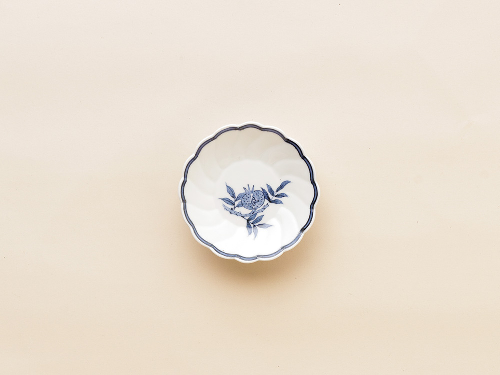 デッドストック ざくろ 花形 小皿 有田焼