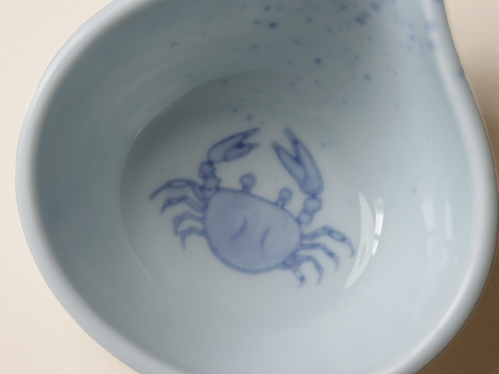 デッドストック 吹墨 蟹絵 珍味入れ 有田焼 | かに カニ