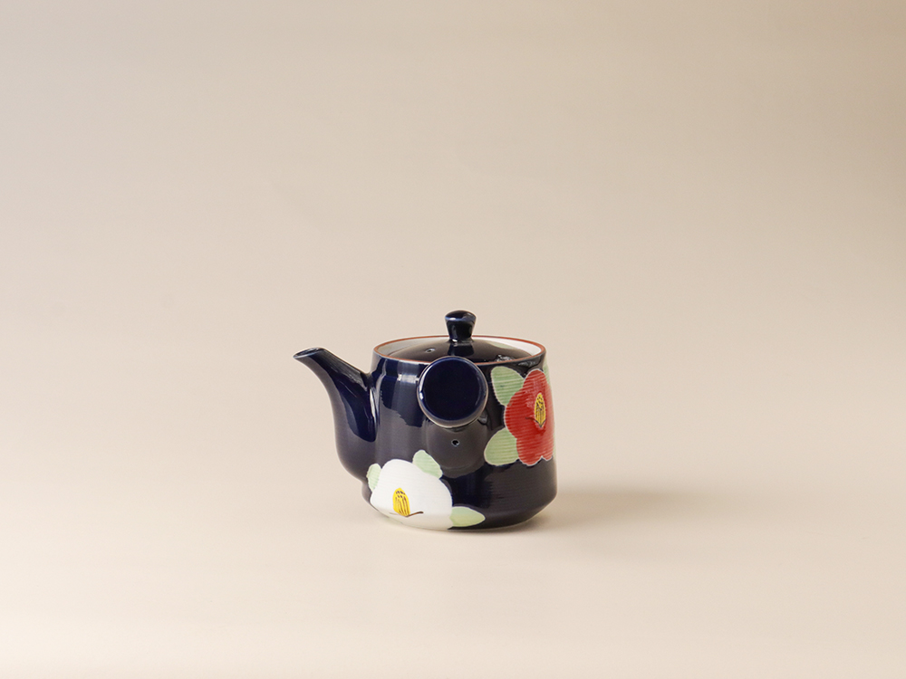釉彩 椿 急須 波佐見焼