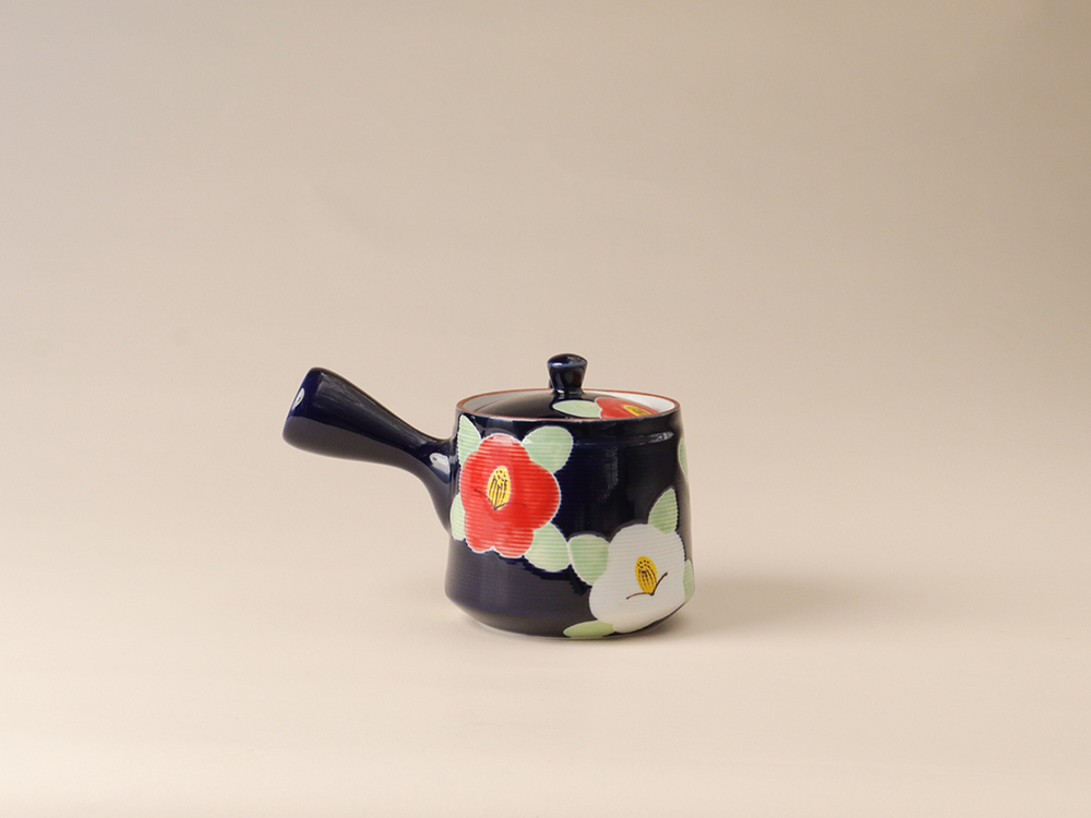 釉彩 椿 急須 波佐見焼