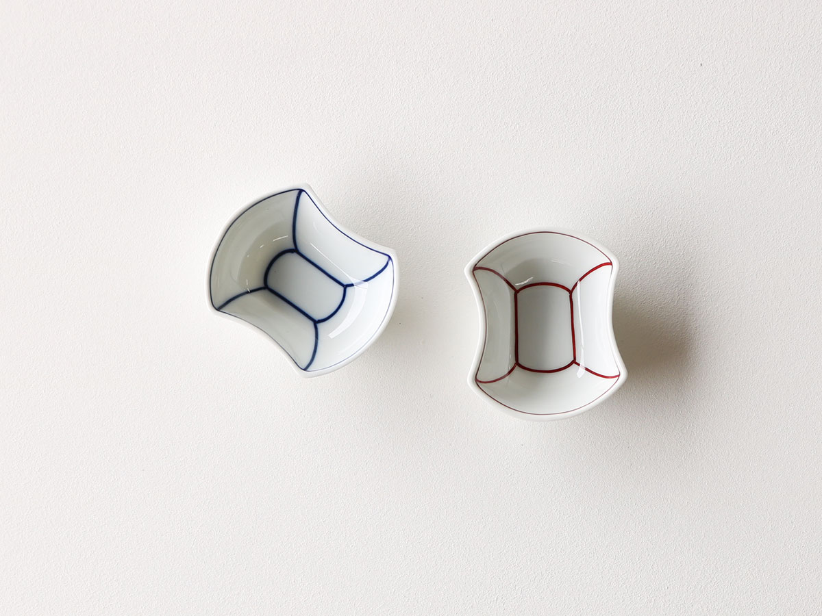 紅/染付 小付 波佐見焼