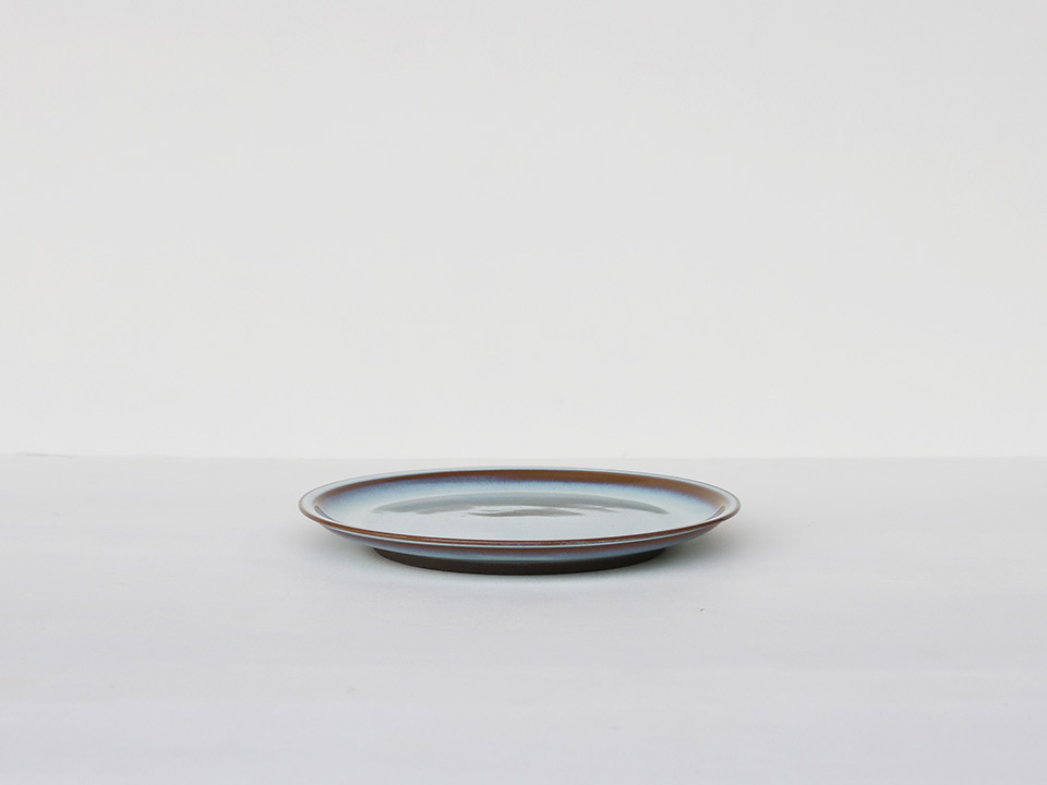 窯変 リム皿 ライトブルー 波佐見焼