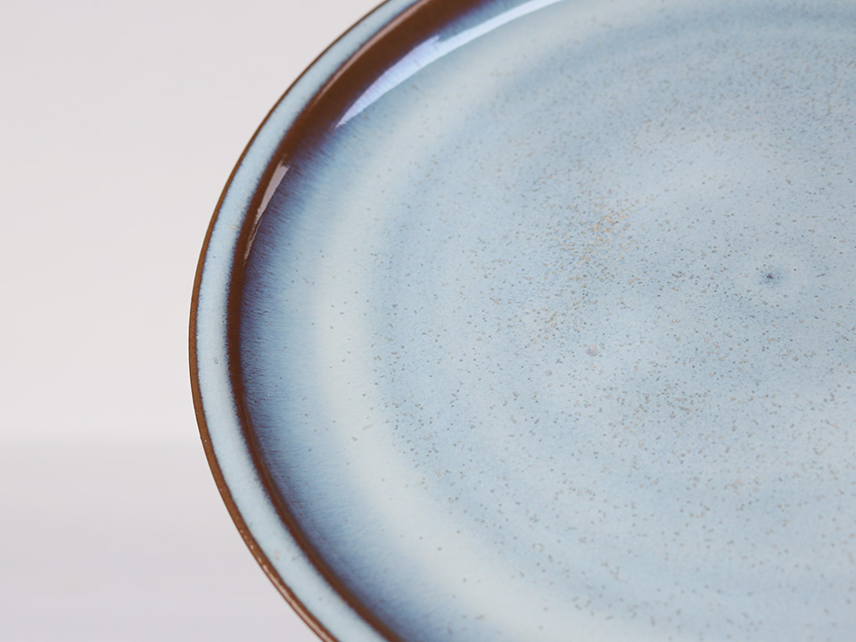 窯変 リム皿 ライトブルー 波佐見焼