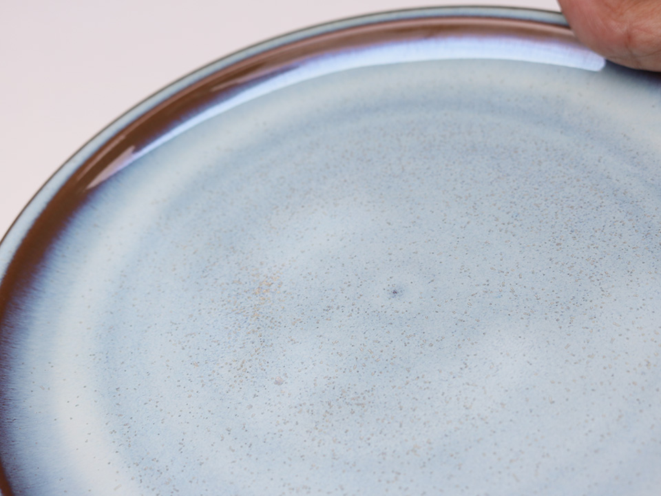 窯変 リム皿 ライトブルー 波佐見焼